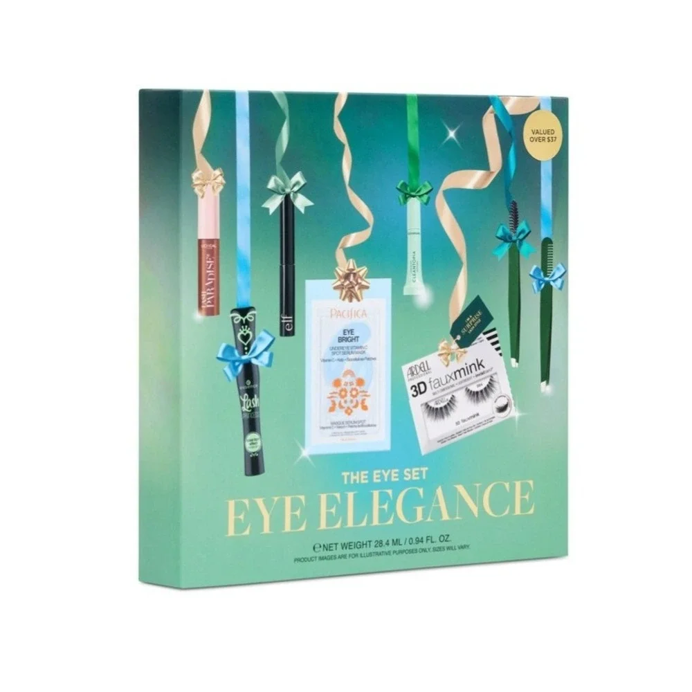 Eye Elegance Serum Mask, Mascara, Eyeliner, Tweezer Best of Eye Gift Set